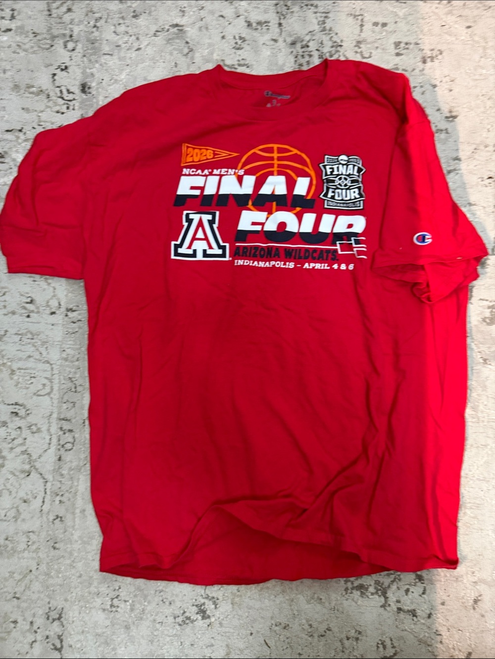 Champion Red Arizona Wildcats 2026 Final Four Graphic T-Shirt